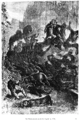 Sioux greifen den Zug an, Illustration aus 